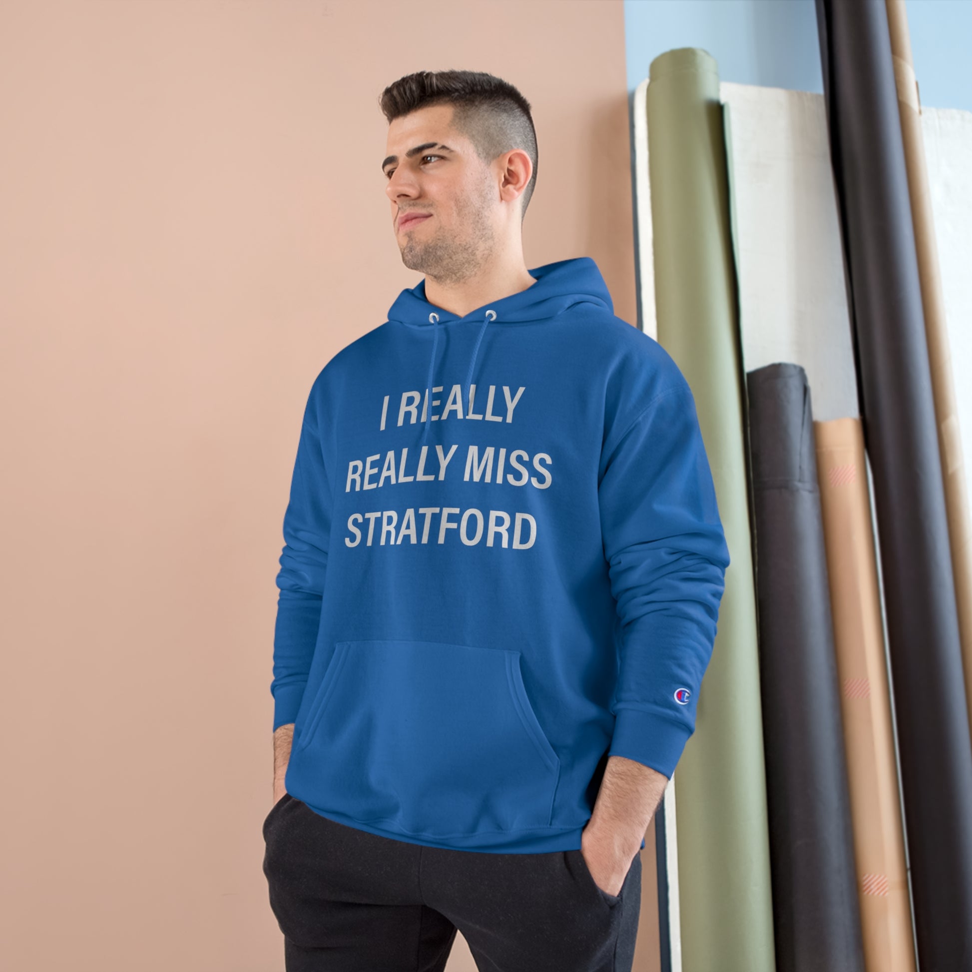 I Really Really Miss Stratford // Stratford CT Champion unisex hoodie sweatshirt // finding connecticut 