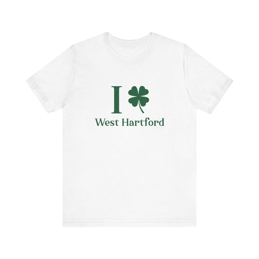 I clover West Hartford  /// West hartfod CT st patricks day  unisex t shirt  / finding connecticut