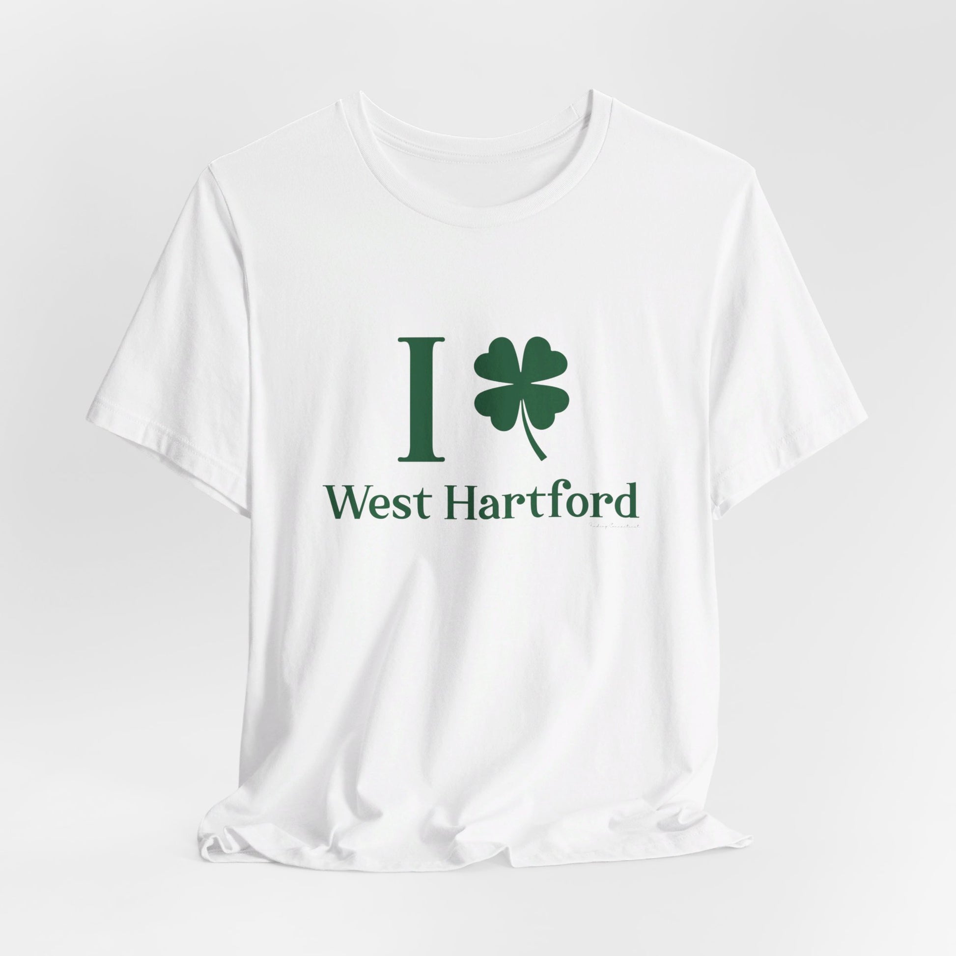 I clover West Hartford  /// West hartfod CT st patricks day  unisex t shirt  / finding connecticut