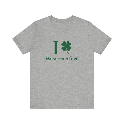 I clover West Hartford  /// West hartfod CT st patricks day  unisex t shirt  / finding connecticut