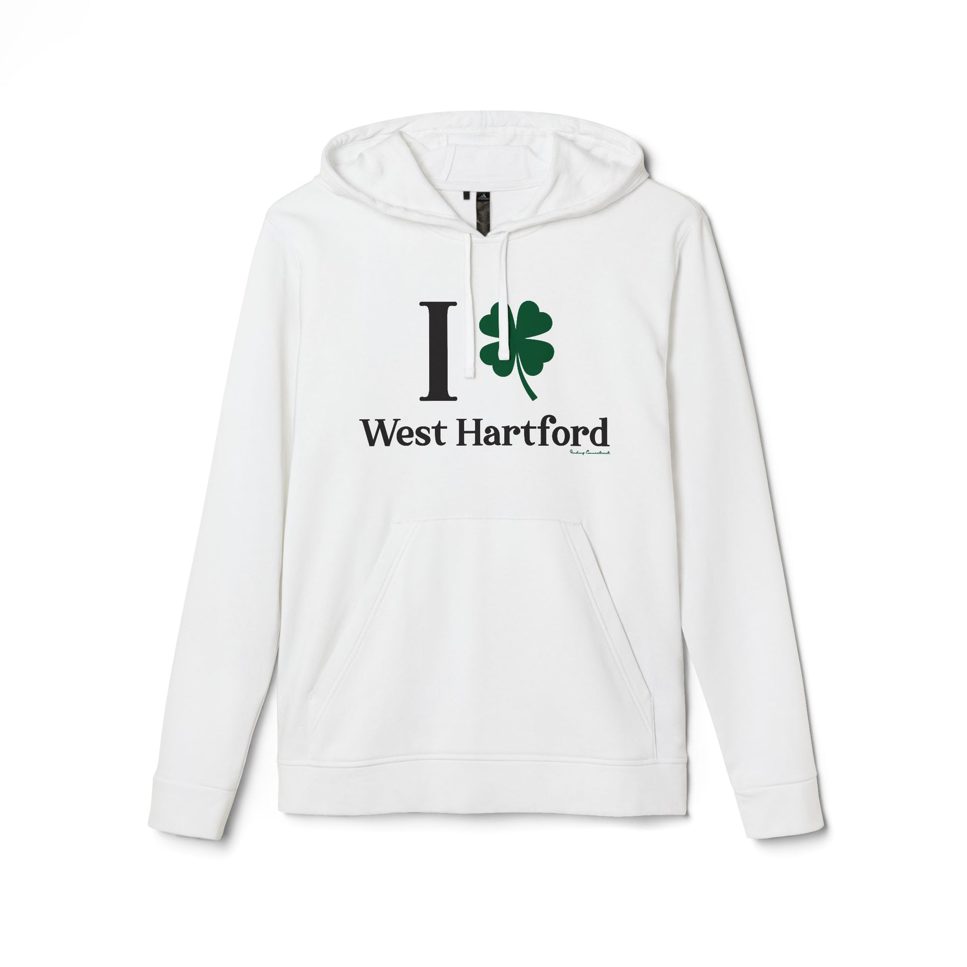 I clover West Hartford  /// West hartfod Connecticut  st patricks day adidas unisex hoodie sweatshirt  / finding connecticut