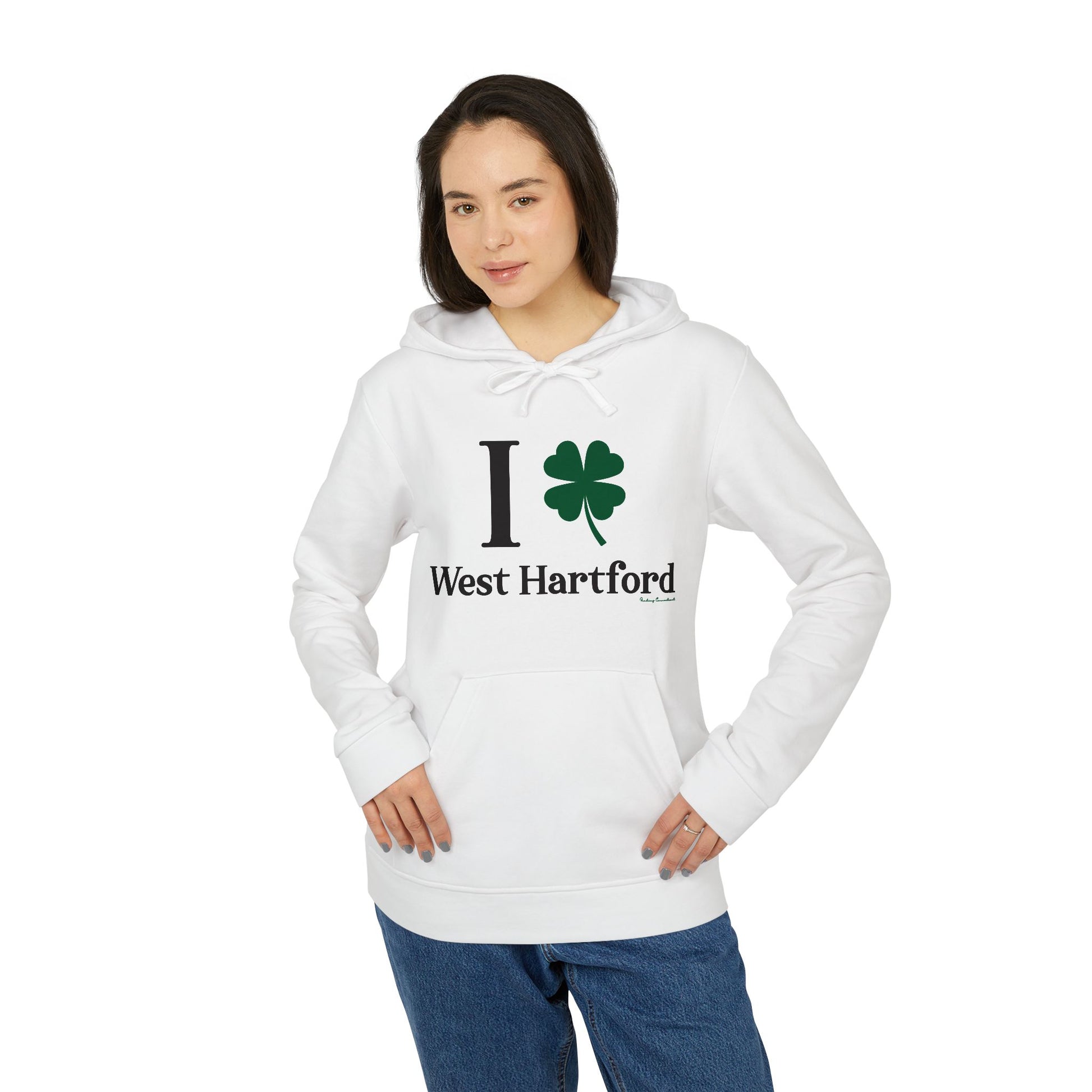 I clover West Hartford  /// West hartfod Connecticut  st patricks day adidas unisex hoodie sweatshirt  / finding connecticut