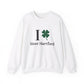 I clover West Hartford  /// West hartfod Connecticut  st patricks day  unisex  sweatshirt  / finding connecticut