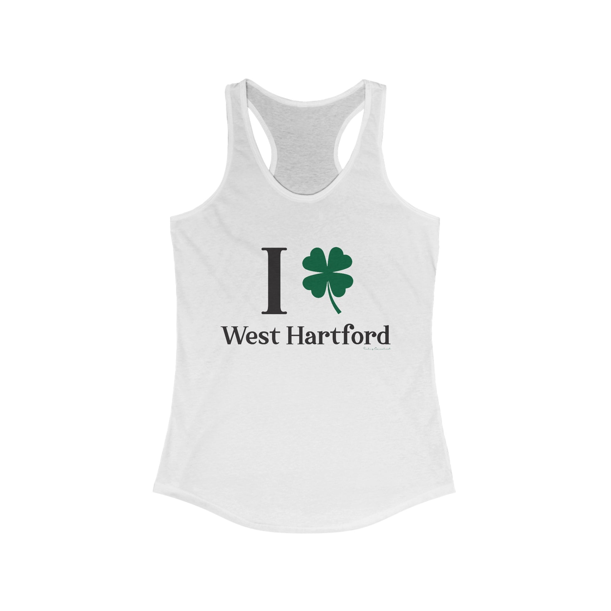 I clover West Hartford  /// West hartfod connecticut  st patricks day  unisex tank top shirt / finding connecticut