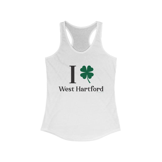 I clover West Hartford  /// West hartfod connecticut  st patricks day  unisex tank top shirt / finding connecticut