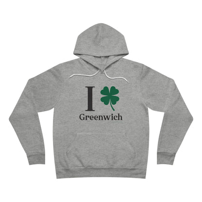 I clover greenwich // greenwich ct unisex hoodie sweatshirt   // finding connecticut 