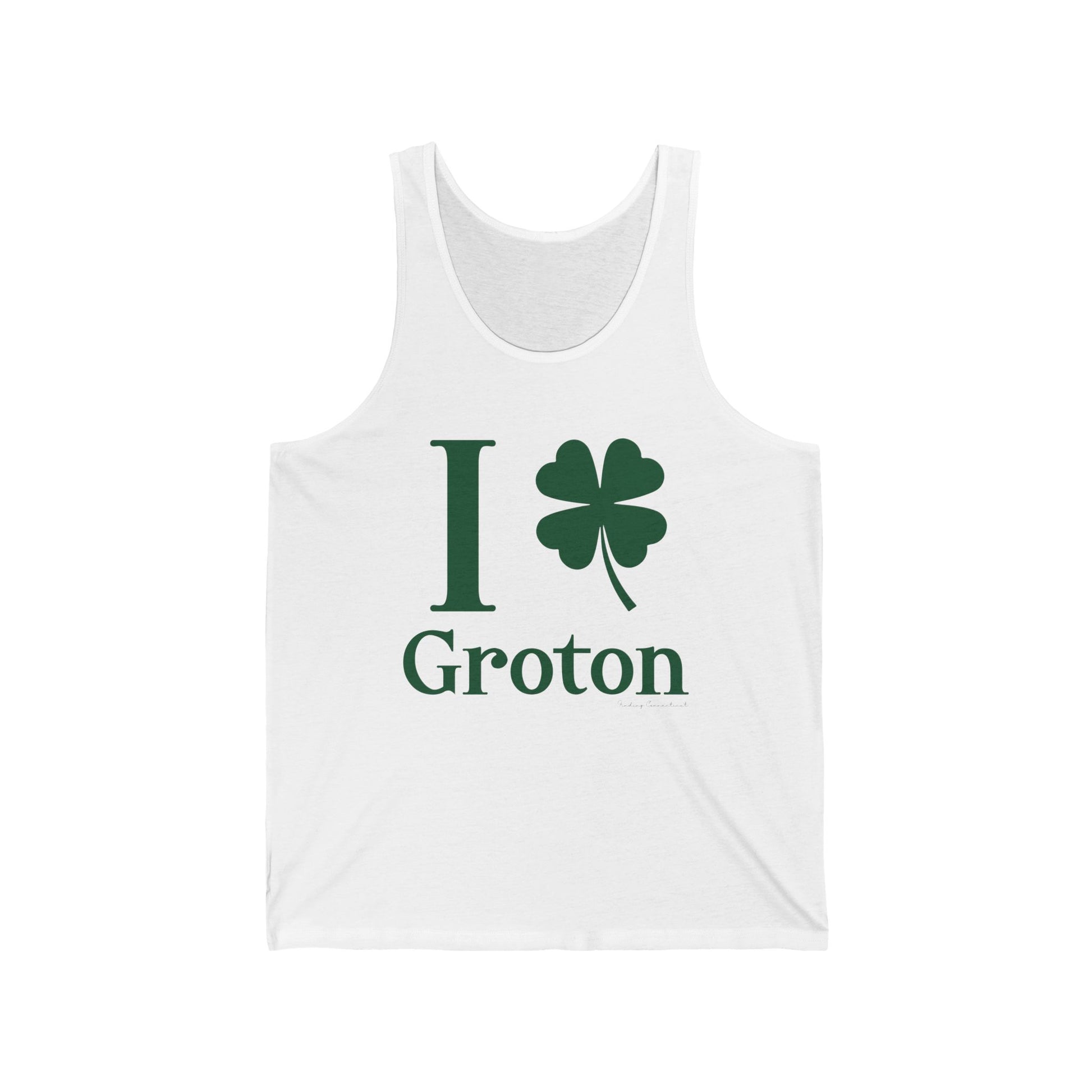 I clover groton // groton connecticut unisex tank top shirts  // finding connecticut