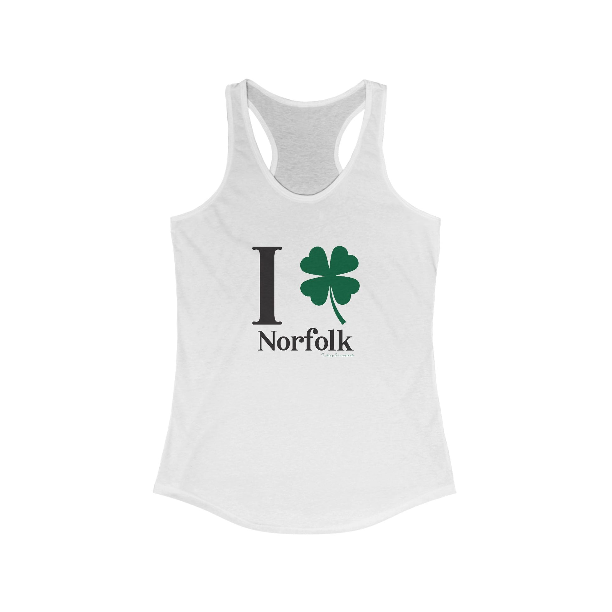 I clover norfolk // norfolk connecticut st. patrick's day unisex tank top  // finding connecticut