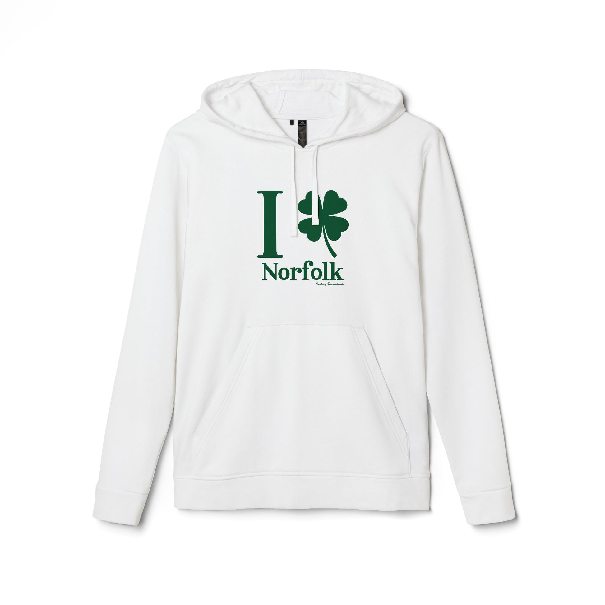 I clover norfolk // norfolk ct st. patrick's day unisex adidas hoodie sweatshirt // finding connecticut