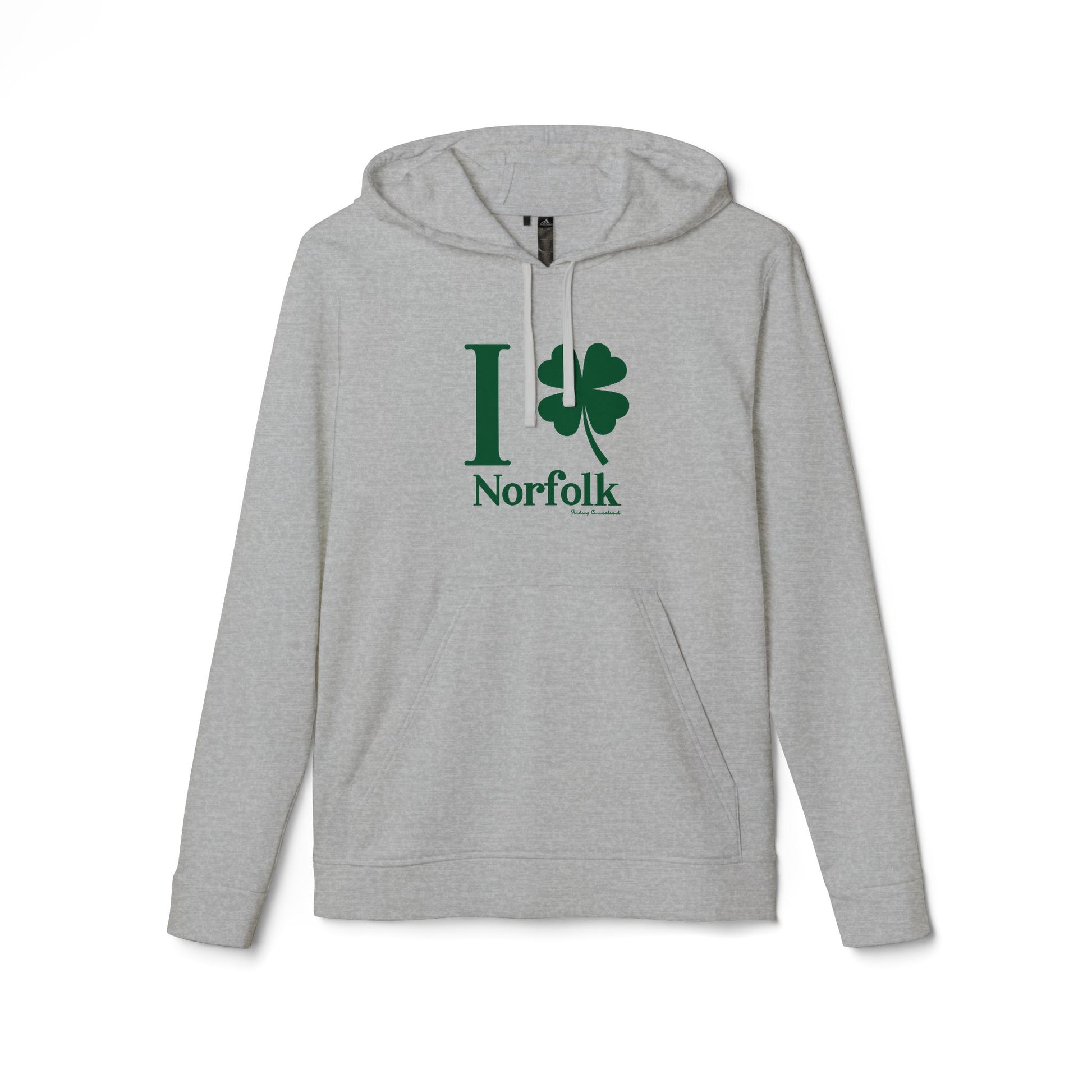 I clover norfolk // norfolk ct st. patrick's day unisex adidas hoodie sweatshirt // finding connecticut