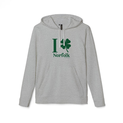 I clover norfolk // norfolk ct st. patrick's day unisex adidas hoodie sweatshirt // finding connecticut