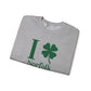 I clover norfolk // norfolk ct st. patrick's day unisex sweatshirt // finding connecticut