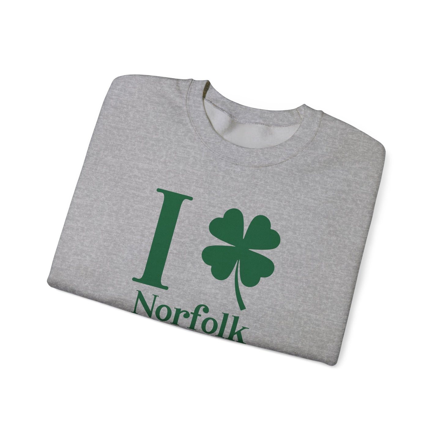 I clover norfolk // norfolk ct st. patrick's day unisex sweatshirt // finding connecticut