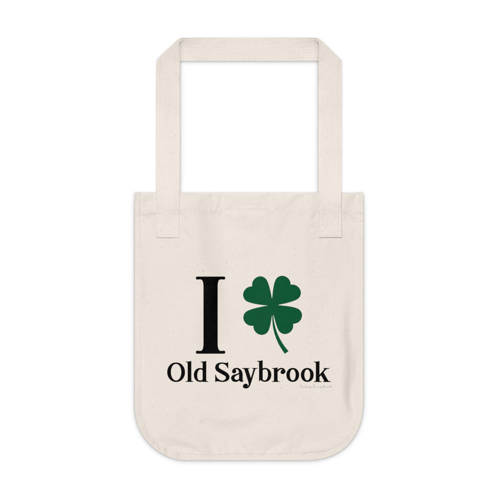 I clover old saybrook tote bag // old saybrook connecticut  st patricks day gifts and merch // finding connecticut