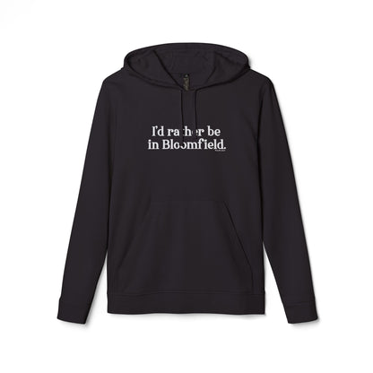 I'd rather be in Bloomfield // Bloomfield CT unisex adidas hoodie sweatshirt // finding connecticut 