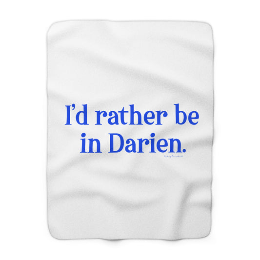 I'd rather be in Darien // Dairen Connecticut sherpa blanket // finding connecticut 