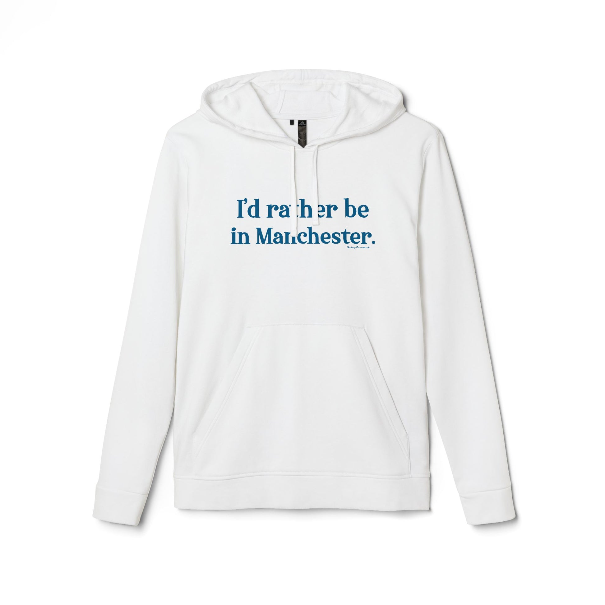 I'd rather be in Manchester // Manchester Connecticut Adidas hoodie sweatshirt  // finding connecticut  
