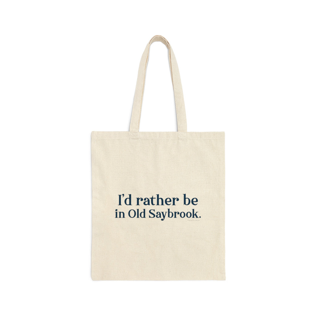 I'd rather be in Old Saybrook tote bag // old saybrook connecticut gifts and merch // finding conencticut 