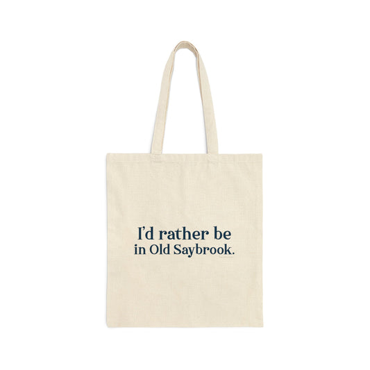 I'd rather be in Old Saybrook tote bag // old saybrook connecticut gifts and merch // finding conencticut 