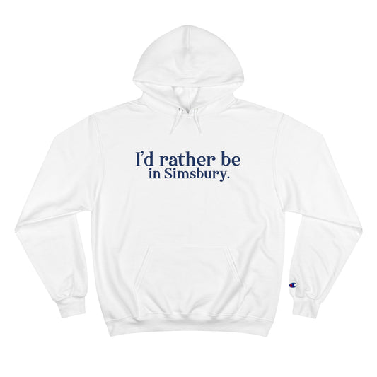 I'd rather be in Simsbury // simsbury connecticut champion hoodie sweatshirts // finding connecticut 