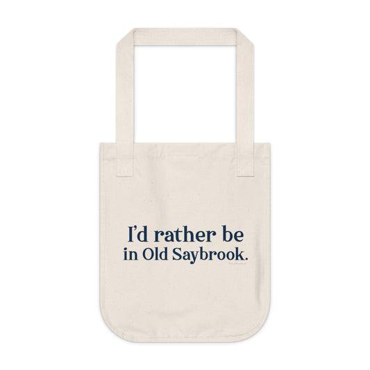 I'd rather be in old saybrook tote bag // old saybrook connecticut gifts and merch // finding connecticut 