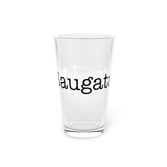 I heart Saugatuck pint glasses  // westport, Connecticut drinkware, gifts and merch // finding connecticut  1