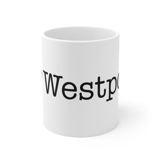 I heart Westport mug// westport, connecticut drinkware gifts and merch // finding connecticut merch