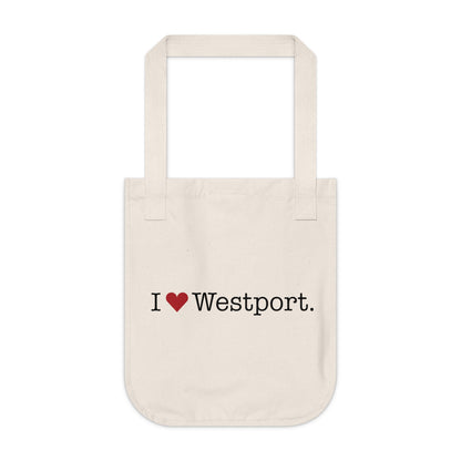 I heart Westport tote bag // westport Connecticut tote bags, gifts and merch // finding connecticut merch 