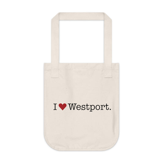 I heart Westport tote bag // westport Connecticut tote bags, gifts and merch // finding connecticut merch 