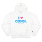 I heart conn // Connecticut unisex  hoodie sweatshirt  // connecticut gifts and merch // finding connecticut 