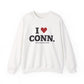 I heart conn // Connecticut unisex sweatshirt   // connecticut gifts and merch // finding connecticut 