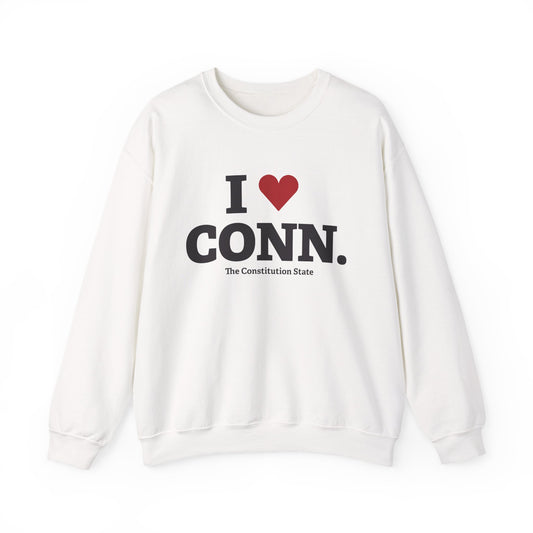 I heart conn // Connecticut unisex sweatshirt   // connecticut gifts and merch // finding connecticut 