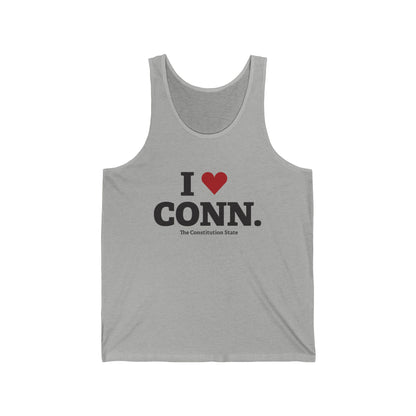 I heart conn // Connecticut unisex tank top shirt   // connecticut gifts and merch // finding connecticut 