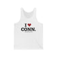 I heart conn // Connecticut unisex tank top shirt   // connecticut gifts and merch // finding connecticut 