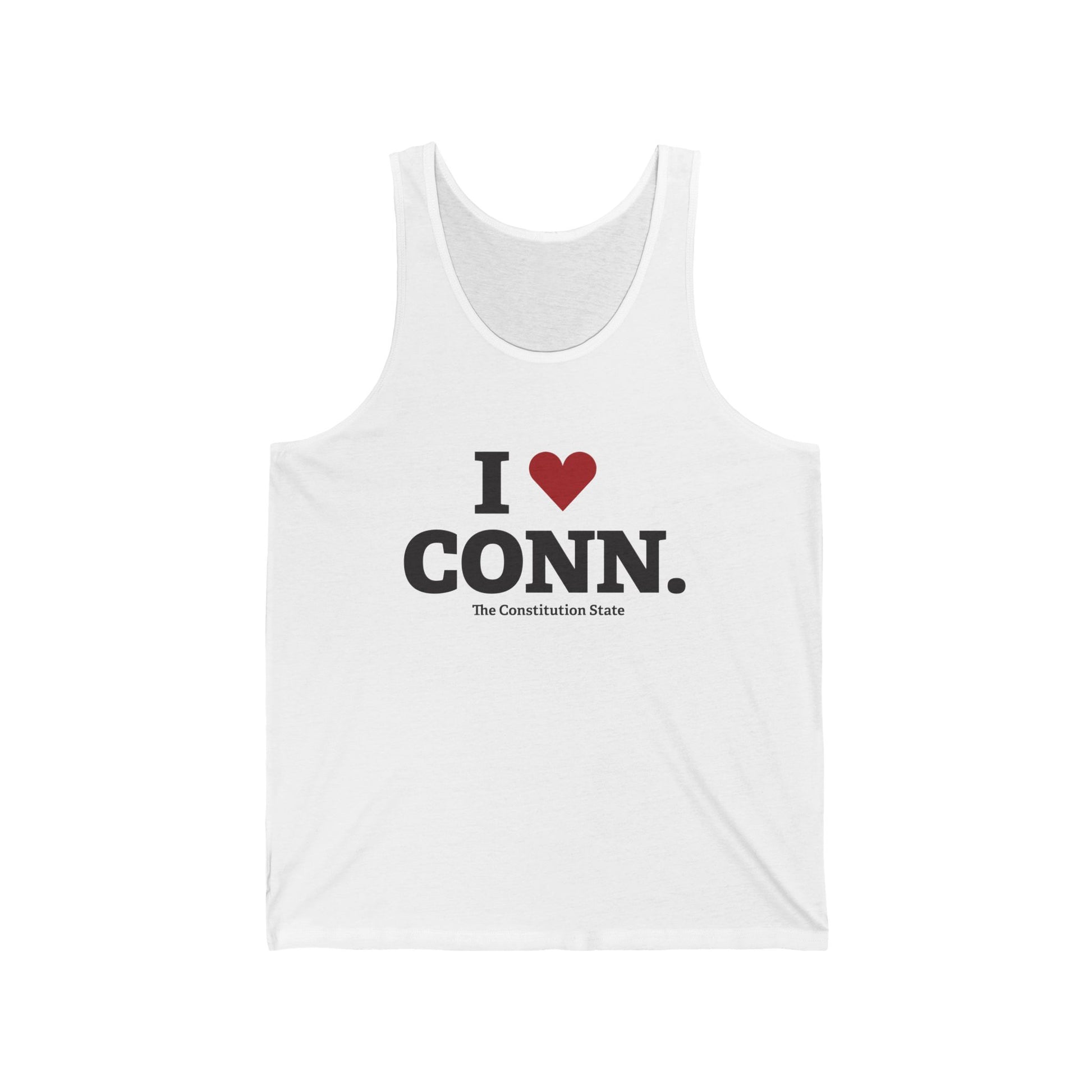 I heart conn // Connecticut unisex tank top shirt   // connecticut gifts and merch // finding connecticut 