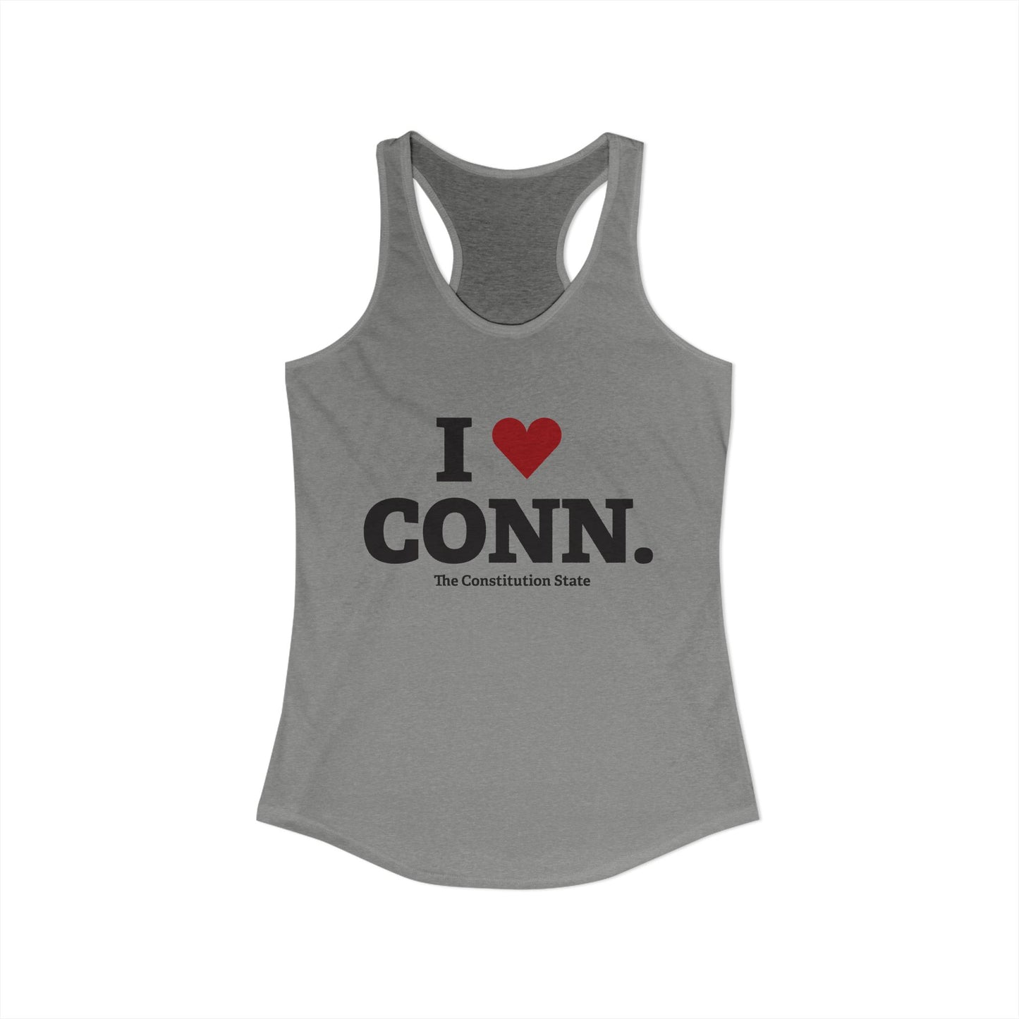 I heart conn // Connecticut womens  tank top shirt   // connecticut gifts and merch // finding connecticut 