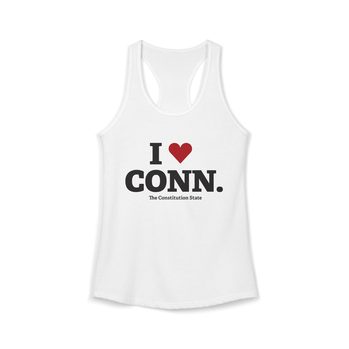 I heart conn // Connecticut womens  tank top shirt   // connecticut gifts and merch // finding connecticut 