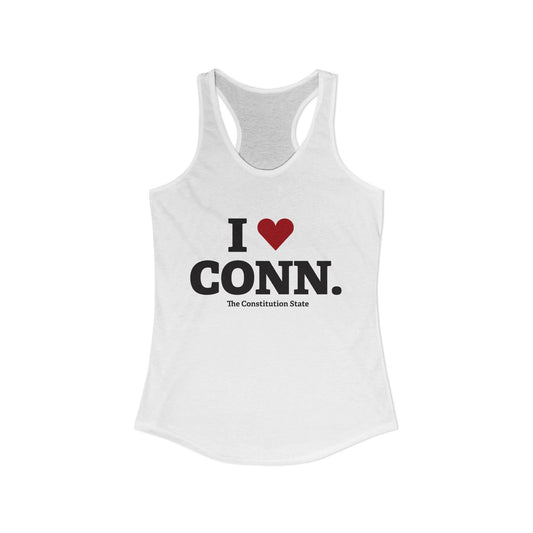 I heart conn // Connecticut womens  tank top shirt   // connecticut gifts and merch // finding connecticut 
