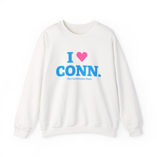 I heart conn // connecticut unisex sweatshirt // connecticut gifts and merch // finding connecticut 