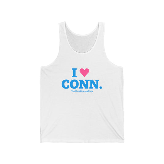 I heart conn // connecticut unisex tank top shirt  // connecticut gifts and merch // finding connecticut 
