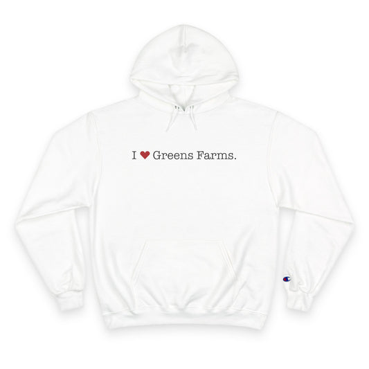I heart greens farms // westport connecticut hoodie sweatshirt // finding connecticut merch 