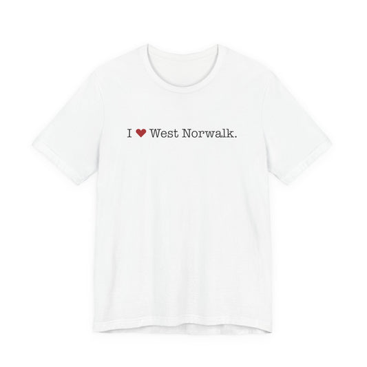 I heart west norwalk t shirt - norwalk connecticut gifts and merch by finding connecticut 