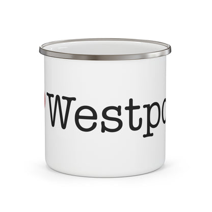 I heart westport camping mug // westport Connecticut mugs, gifts and merch // finding connecticut merch 