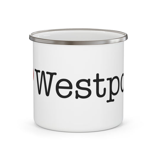 I heart westport camping mug // westport Connecticut mugs, gifts and merch // finding connecticut merch 