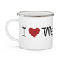 I heart westport camping mug // westport Connecticut mugs, gifts and merch // finding connecticut merch 