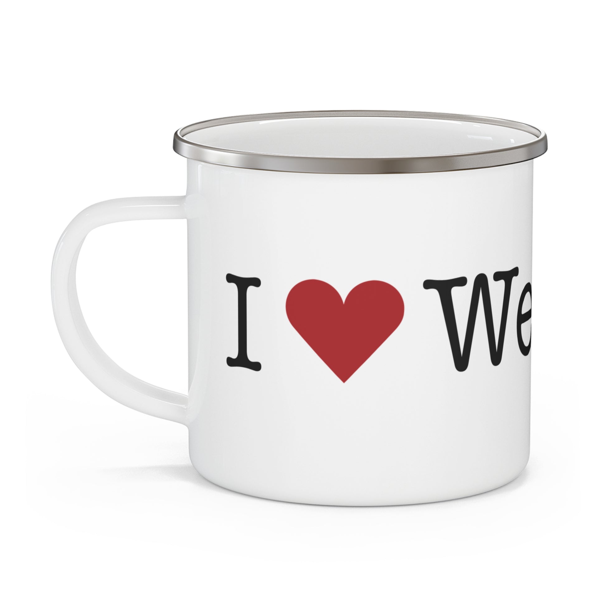 I heart westport camping mug // westport Connecticut mugs, gifts and merch // finding connecticut merch 