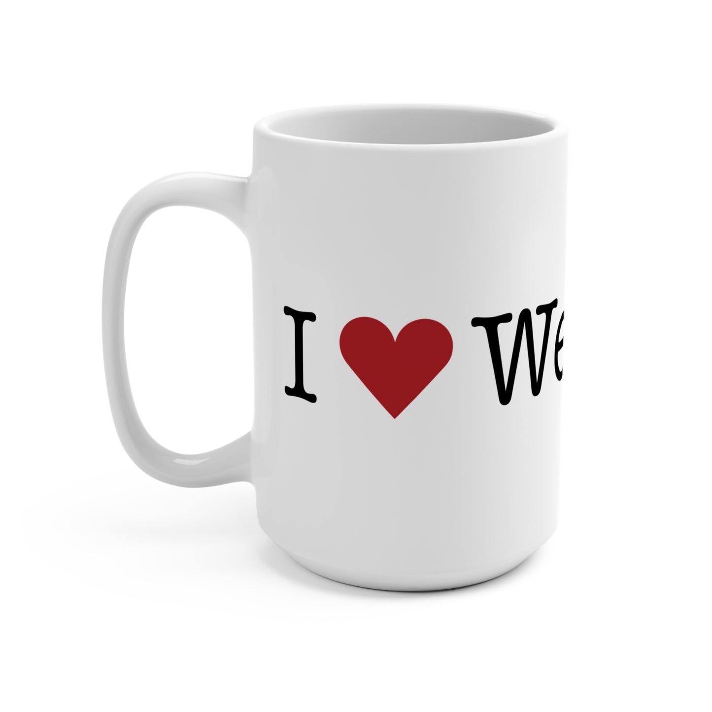 I heart westport mug  // westport Connecticut drinkware, gifts and merch // finding connecticut merch 