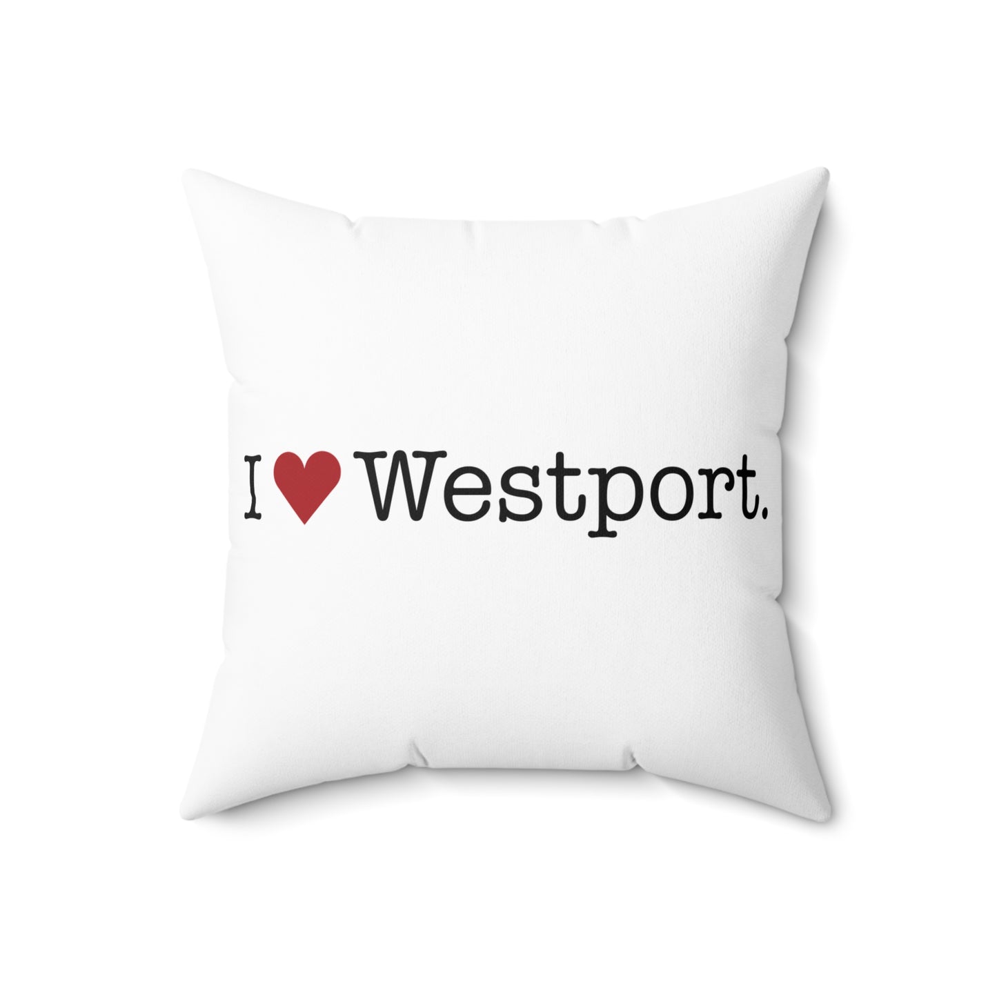 I heart westport pillow // westport Connecticut home gifts and merch // finding connecticut merch 
