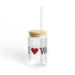I heart westport sipper glass // westport Connecticut drinkware gifts and merch // finding connecticut merch 