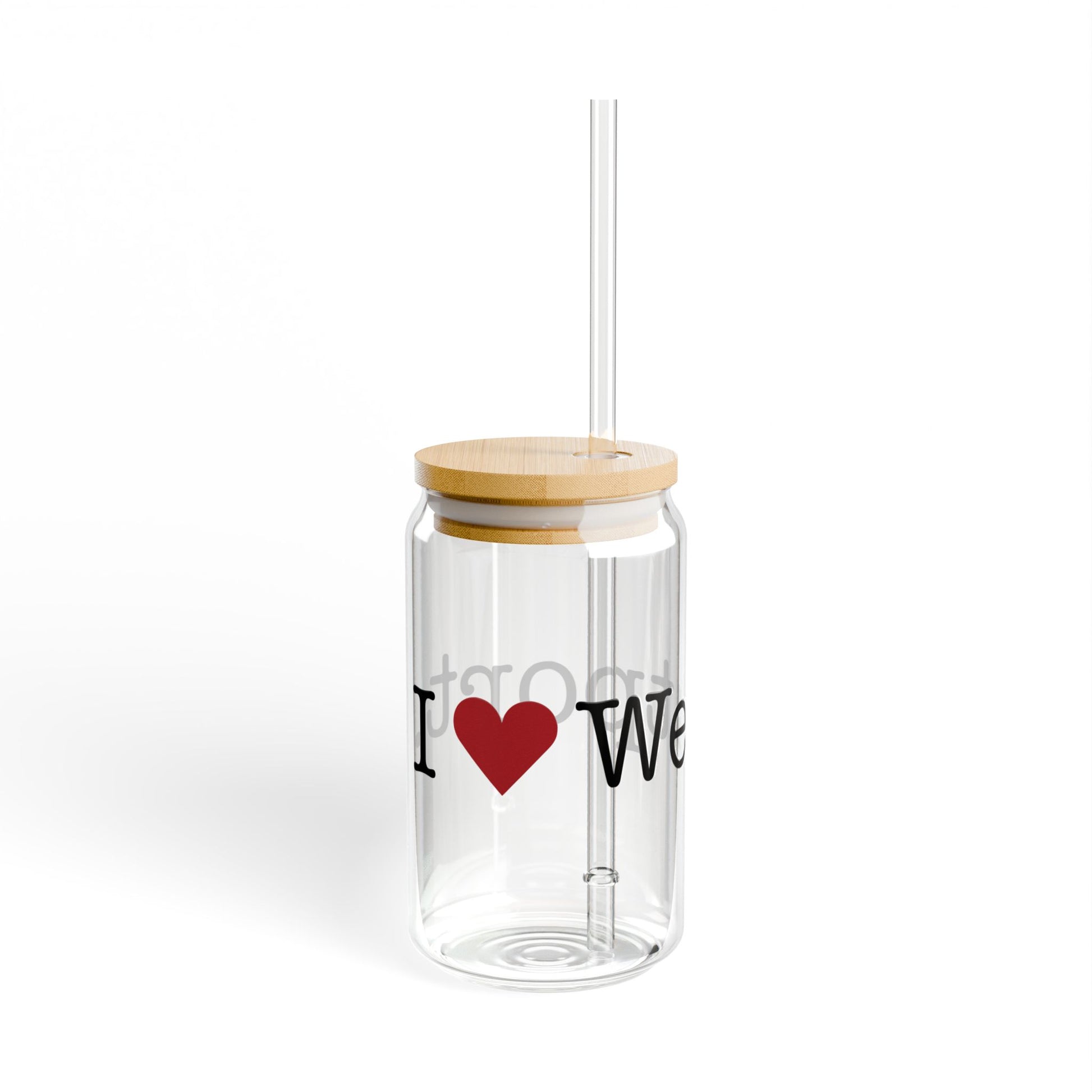 I heart westport sipper glass // westport Connecticut drinkware gifts and merch // finding connecticut merch 